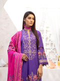 3PC Embroidered Lawn Suit | Blue & Pink | KL - 41