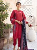3PC Embroidered Lawn Suit | Red | KL - 37