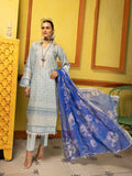 3PC Ready-to-wear Printed Lawn Suit | Blue Skies | RB-207