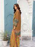 3PC Printed Khaddar Suit | NS-05 | Olive Green