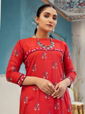 2PC Printed Lawn Suit | Red Carnival | LM-08