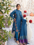 3PC Embroidered Lawn Suit | Blue | KL - 36