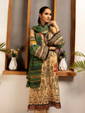 3PC Printed Lawn Suit | Wheat Brown | NS-450