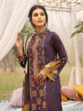 3PC Printed Lawn Suit | Purple & Mustard | NA-407