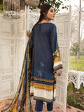 3PC Printed Lawn Suit | Navy Blue & Mustard | NA-403